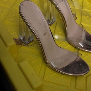 Elegant Clear Strap Heels
